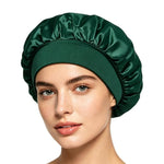 Cuffia da doccia regolabile da donna con tesa larga, ideale per dormire durante la chemioterapia e per la cura dei capelli.