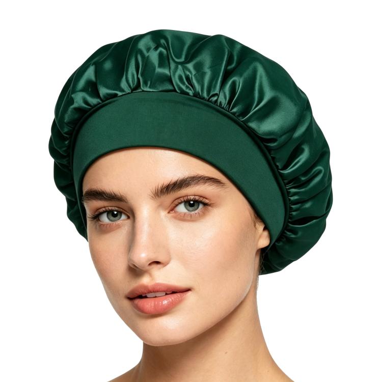 Cuffia da doccia regolabile da donna con tesa larga, ideale per dormire durante la chemioterapia e per la cura dei capelli.