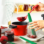 Set LsCook da 2 pezzi: sollevacoperchio resistente al calore + set di cucchiai dosatori per marmellata in barattolo.