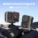 Gabbia per fotocamera in metallo Amagisn per Insta360 Ace Pro 2 / Ace Pro 2.0 con commutazione rapida tra ripresa verticale e orizzontale e attacco a slitta.