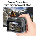 Gabbia per fotocamera in metallo Amagisn per Insta360 Ace Pro 2 / Ace Pro 2.0 con commutazione rapida tra ripresa verticale e orizzontale e attacco a slitta.