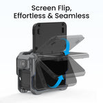 Gabbia per fotocamera in metallo Amagisn per Insta360 Ace Pro 2 / Ace Pro 2.0 con commutazione rapida tra ripresa verticale e orizzontale e attacco a slitta.