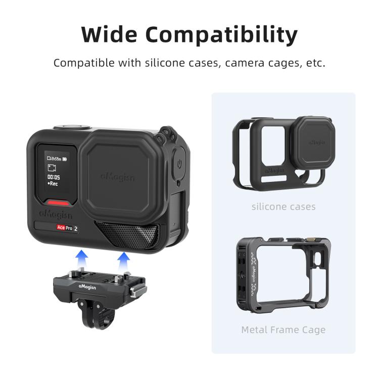 Supporto magnetico a sgancio rapido girevole a 360 gradi aMagisn per Insta360 Ace Pro 2 / Ace Pro / X5 / X4 Air, For Insta360 Ace Serirs/X5/X4 Air