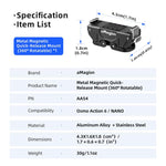 Supporto magnetico a sgancio rapido ruotabile a 360 gradi aMaginsn per DJI Osmo Action 6/Nano, For DJI Osmo Action 6/Nano