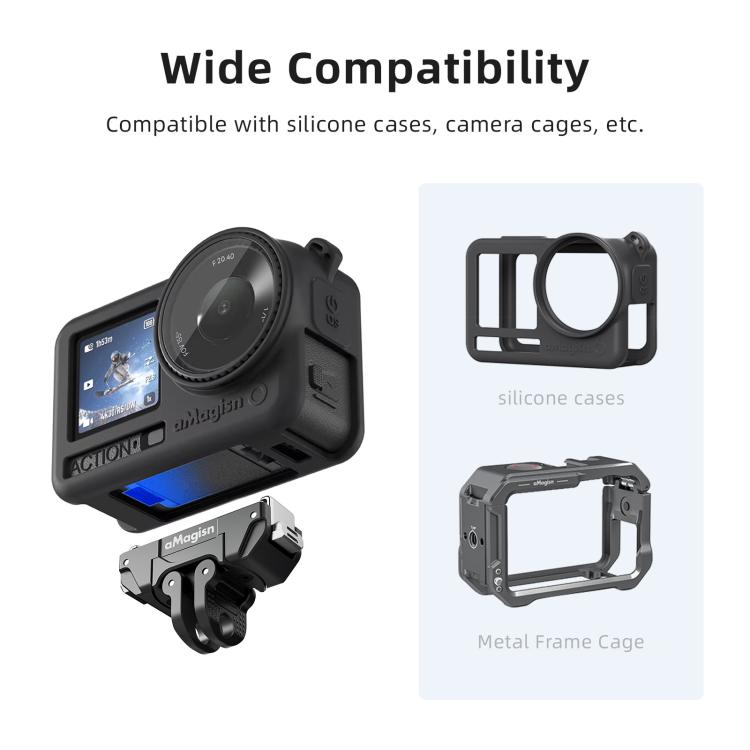 Supporto magnetico a sgancio rapido ruotabile a 360 gradi aMaginsn per DJI Osmo Action 6/Nano, For DJI Osmo Action 6/Nano