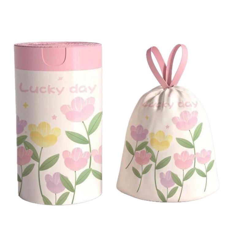 50 pezzi/rotolo Sacchi per rifiuti domestici spessi e portatili con coulisse, sacchi per spazzatura usa e getta per cucina, Tulip, Lavender, Black, White, Green