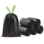 50 pezzi/rotolo Sacchi per rifiuti domestici spessi e portatili con coulisse, sacchi per spazzatura usa e getta per cucina, Tulip, Lavender, Black, White, Green