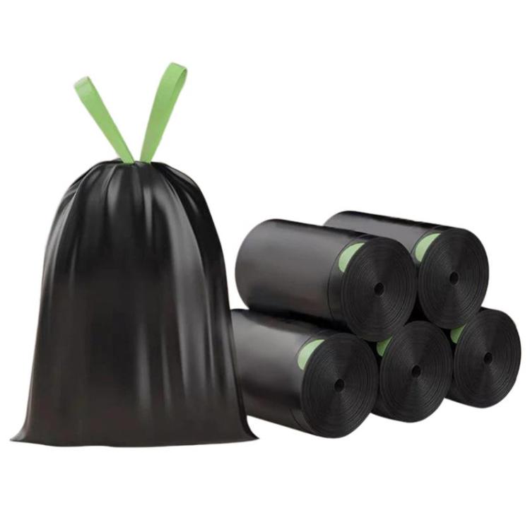 50 pezzi/rotolo Sacchi per rifiuti domestici spessi e portatili con coulisse, sacchi per spazzatura usa e getta per cucina, Tulip, Lavender, Black, White, Green