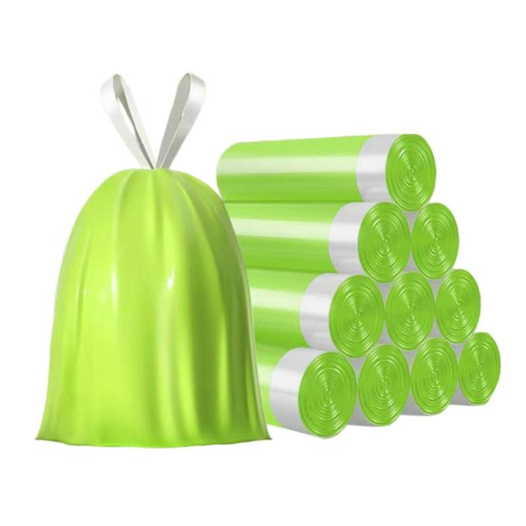 50 pezzi/rotolo Sacchi per rifiuti domestici spessi e portatili con coulisse, sacchi per spazzatura usa e getta per cucina, Tulip, Lavender, Black, White, Green