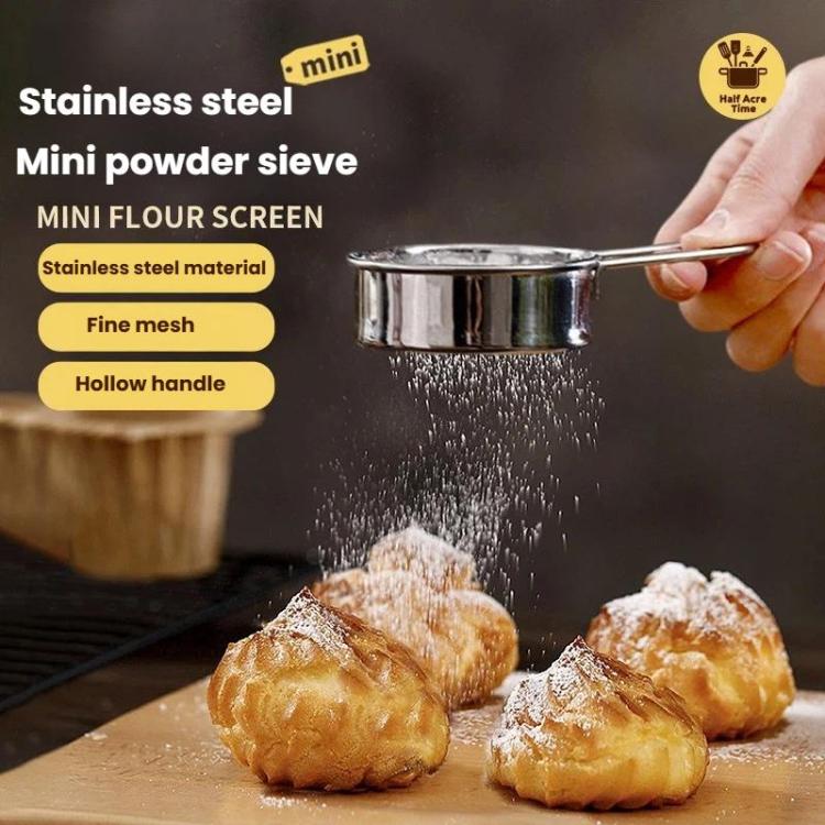Setaccio per farina portatile mini LsCook in acciaio inox 304 con maglia da 40