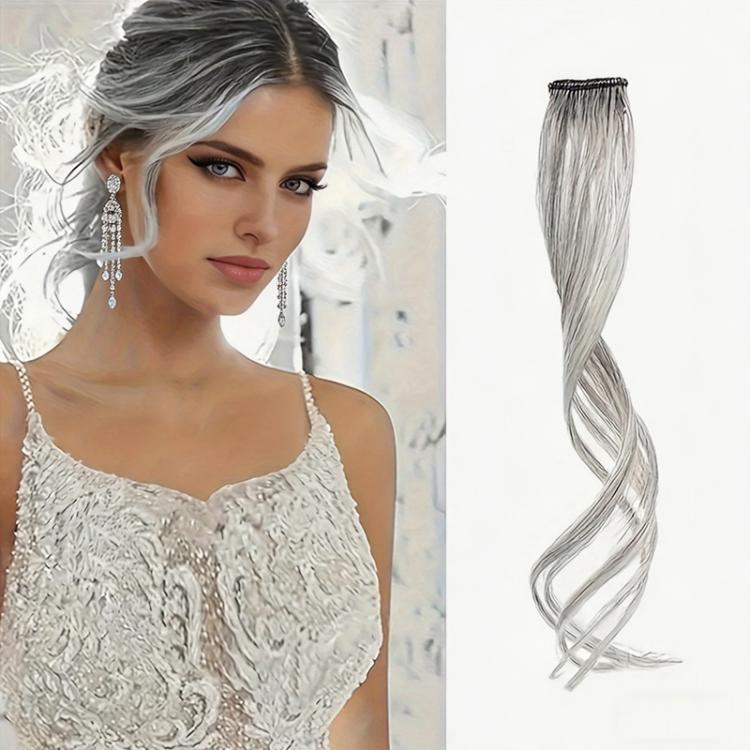 Extension per capelli con frangia a clip, lunga e sfilata, con effetto barba di drago, per donna, frangia laterale, ideale per l'uso quotidiano e per acconciature fai da te., 25cm, 35cm