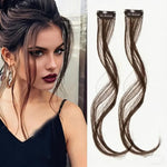 Extension per capelli con frangia a clip, lunga e sfilata, con effetto barba di drago, per donna, frangia laterale, ideale per l'uso quotidiano e per acconciature fai da te., 25cm, 35cm