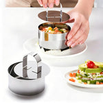 Stampo in acciaio inox per mousse, budino e torta con piastra di pressatura, LsCook Round