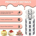Stampo in acciaio inox per mousse, budino e torta con piastra di pressatura, LsCook Round