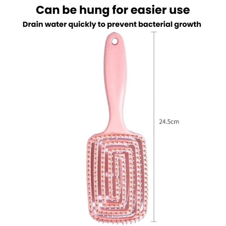 Pettine massaggiante per capelli a coste cave, multifunzionale, ideale per dare volume alla chioma.