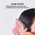 Pettine massaggiante per capelli a coste cave, multifunzionale, ideale per dare volume alla chioma.