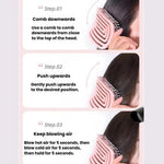 Pettine massaggiante per capelli a coste cave, multifunzionale, ideale per dare volume alla chioma.