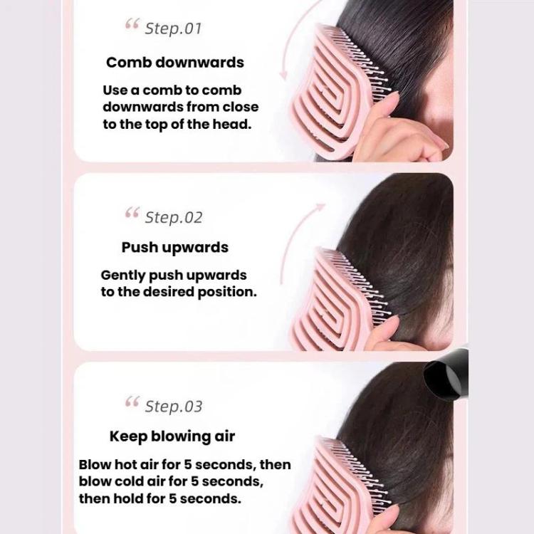 Pettine massaggiante per capelli a coste cave, multifunzionale, ideale per dare volume alla chioma.