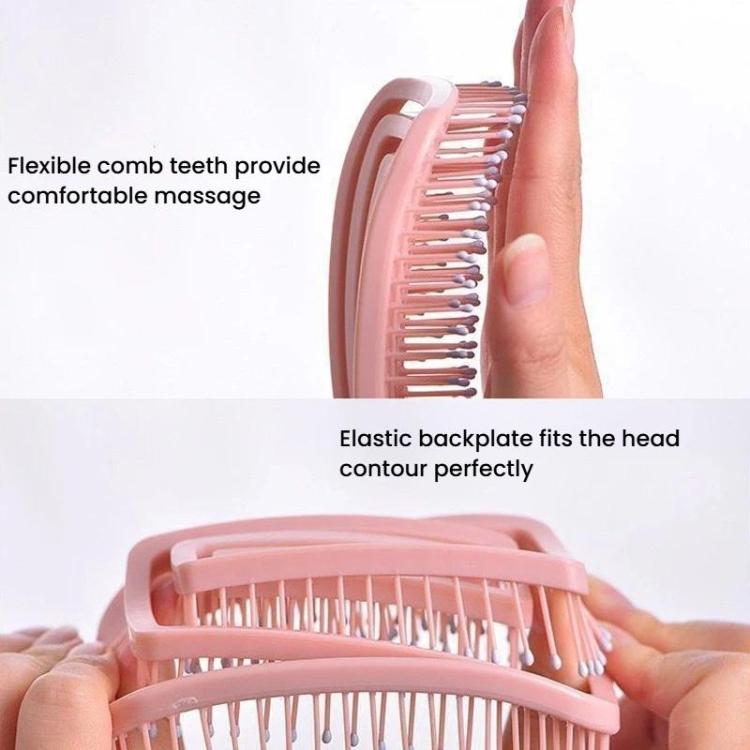 Pettine massaggiante per capelli a coste cave, multifunzionale, ideale per dare volume alla chioma.
