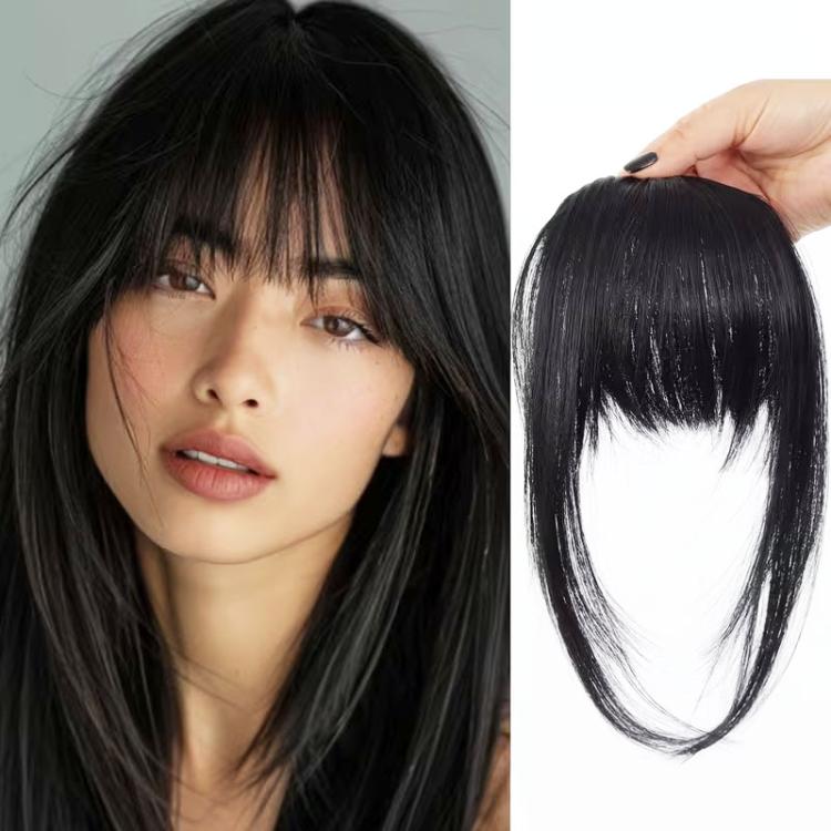 Parrucca da donna con frangia invisibile e realistica, senza cuciture, per infoltire i capelli.