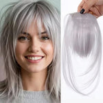 Parrucca da donna con frangia invisibile e realistica, senza cuciture, per infoltire i capelli.