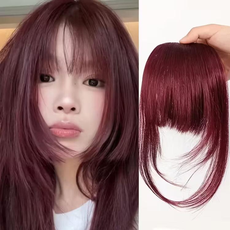 Parrucca da donna con frangia invisibile e realistica, senza cuciture, per infoltire i capelli.