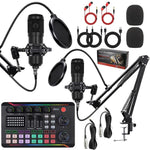 Kit doppio microfono condensatore BM800 con scheda audio F998 Max