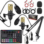Kit doppio microfono condensatore BM800 con scheda audio F998 Max
