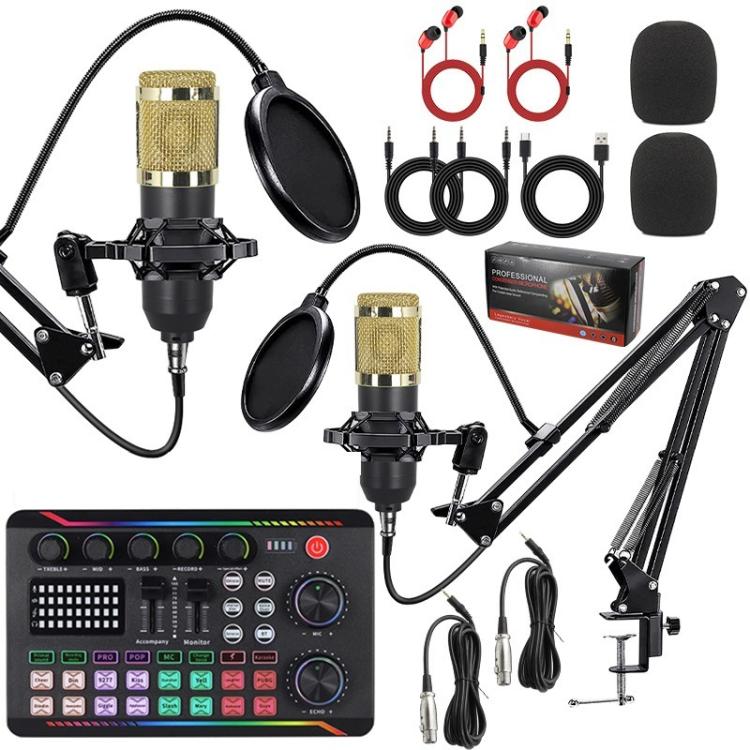 Kit doppio microfono condensatore BM800 con scheda audio F998 Max