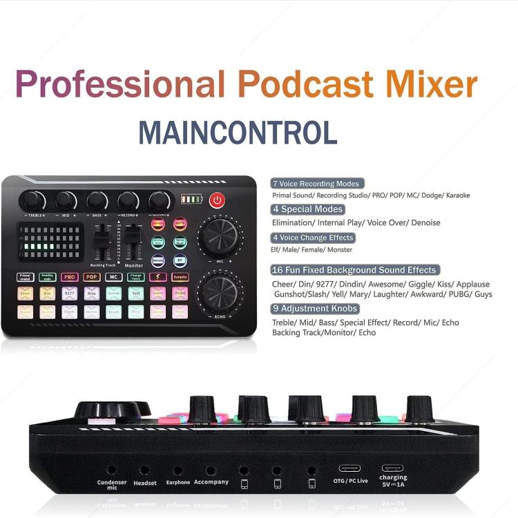 Kit doppio microfono condensatore BM800 con scheda audio F998 Max