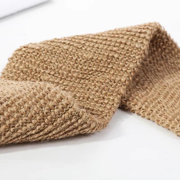 Spazzola da bagno resistente, a doppia faccia, con setole spesse per la schiena., Jute Brown Back Comb+Gloves, Jute Back Comb
