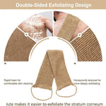 Spazzola da bagno resistente, a doppia faccia, con setole spesse per la schiena., Jute Brown Back Comb+Gloves, Jute Back Comb