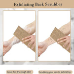Spazzola da bagno resistente, a doppia faccia, con setole spesse per la schiena., Jute Brown Back Comb+Gloves, Jute Back Comb