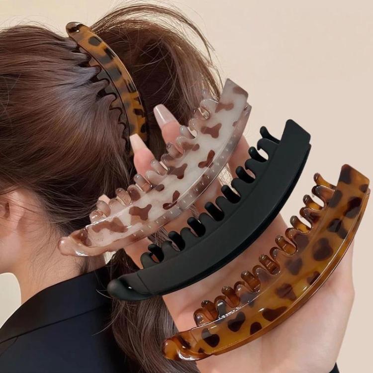 Set di 3 fermagli per capelli vintage da donna a forma di banana, ideali per code di cavallo alte e voluminose.