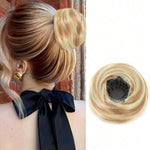 Chignon a nido d'uccello con clip a pinza, estensione per chignon disordinato da donna, chignon sintetico regolabile con grande clip a pinza
