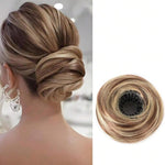 Chignon a nido d'uccello con clip a pinza, estensione per chignon disordinato da donna, chignon sintetico regolabile con grande clip a pinza
