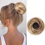 Chignon a nido d'uccello con clip a pinza, estensione per chignon disordinato da donna, chignon sintetico regolabile con grande clip a pinza