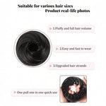 Chignon a nido d'uccello con clip a pinza, estensione per chignon disordinato da donna, chignon sintetico regolabile con grande clip a pinza