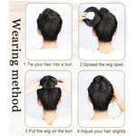 Chignon a nido d'uccello con clip a pinza, estensione per chignon disordinato da donna, chignon sintetico regolabile con grande clip a pinza
