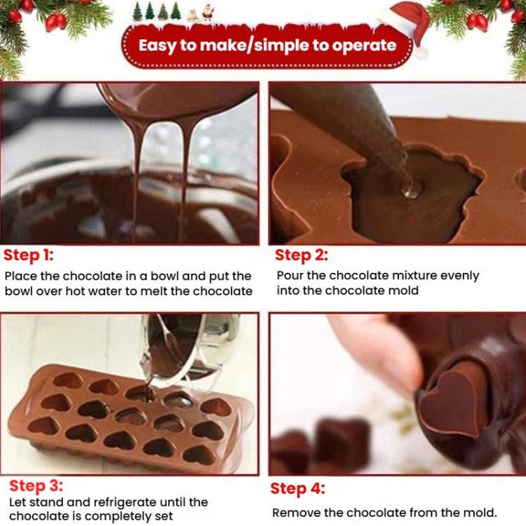 Stampo per cioccolato a forma di cuore in silicone alimentare LsCook