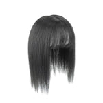 Extension per capelli con frangia in tessuto sintetico da 32 cm (12,6 pollici) per capelli diradati, extension dall'aspetto naturale con clip.
