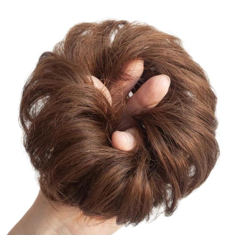 Chignon da donna per parrucca, anello per capelli, accessorio per acconciature semplici, chignon realistico, Straight Hair Brown Black, Straight Hair Black, Straight Hair Dark Brown, Straight Hair Light Brown, Curly Hair Brown Black, Curly Hair Black  ...