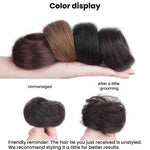 Chignon da donna per parrucca, anello per capelli, accessorio per acconciature semplici, chignon realistico, Straight Hair Brown Black, Straight Hair Black, Straight Hair Dark Brown, Straight Hair Light Brown, Curly Hair Brown Black, Curly Hair Black  ...