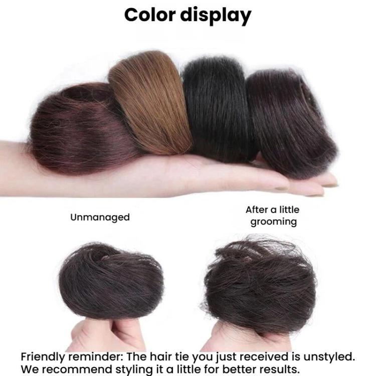 Chignon da donna per parrucca, anello per capelli, accessorio per acconciature semplici, chignon realistico, Straight Hair Brown Black, Straight Hair Black, Straight Hair Dark Brown, Straight Hair Light Brown, Curly Hair Brown Black, Curly Hair Black  ...