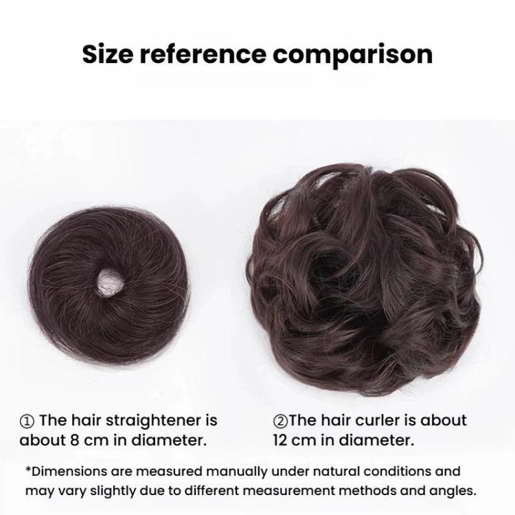 Chignon da donna per parrucca, anello per capelli, accessorio per acconciature semplici, chignon realistico, Straight Hair Brown Black, Straight Hair Black, Straight Hair Dark Brown, Straight Hair Light Brown, Curly Hair Brown Black, Curly Hair Black  ...