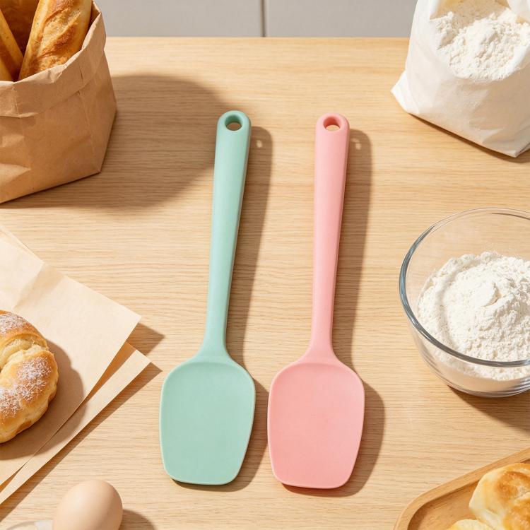 Set di 2 pezzi LsCook: spatola in silicone alimentare a doppio uso, coltello da burro e spatola per glassa per torte., Large T-shaped Large Round Hole 38g