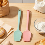 Set di 2 pezzi LsCook: spatola in silicone alimentare a doppio uso, coltello da burro e spatola per glassa per torte., Large T-shaped Large Round Hole 38g