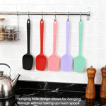 Set di 2 pezzi LsCook: spatola in silicone alimentare a doppio uso, coltello da burro e spatola per glassa per torte., Large T-shaped Large Round Hole 38g