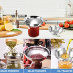 Set da 3 pezzi LsCook in acciaio inox: imbuto a bocca larga, imbuto per marmellata a bocca grande