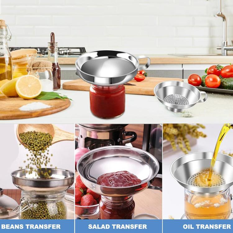 Set da 3 pezzi LsCook in acciaio inox: imbuto a bocca larga, imbuto per marmellata a bocca grande